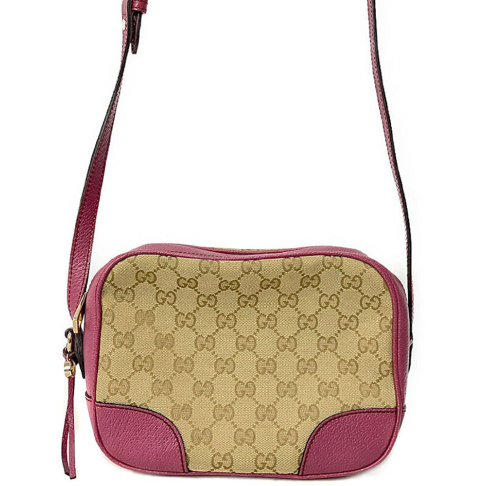 GUCCI Bree Shoulder Bag Beige Brown
